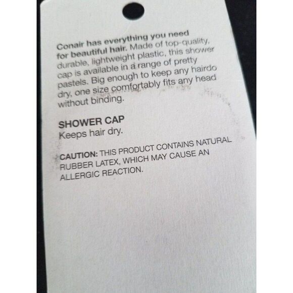 Conair Dry & Comfy Lightweight Shower Cap Reuse Latex Rubber #55311Z Blue Color - Picture 4 of 4